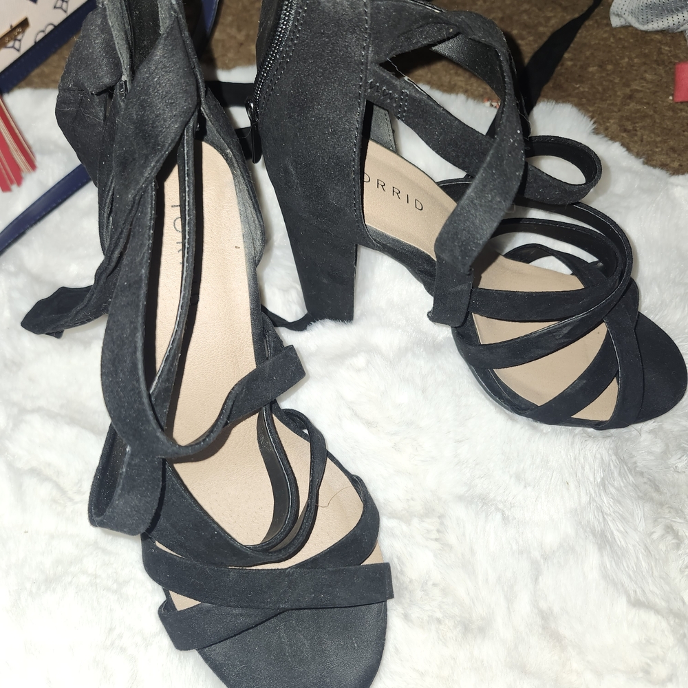Torrid Elegant Black Suede Heels